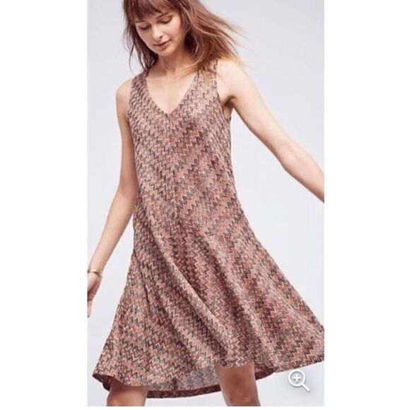 Anthropologie Maeve Westwater Chevron Knit Midi Dress - Picture 1 of 7